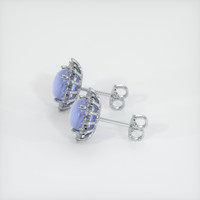 <span>10.77</span> <span class="tooltip-light">Ct.Tw.<span class="tooltiptext">Total Carat Weight</span></span> Purplish Blue Sapphire Earrings, 14K White Gold 2